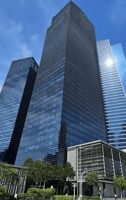 premium office buildings with blue sky